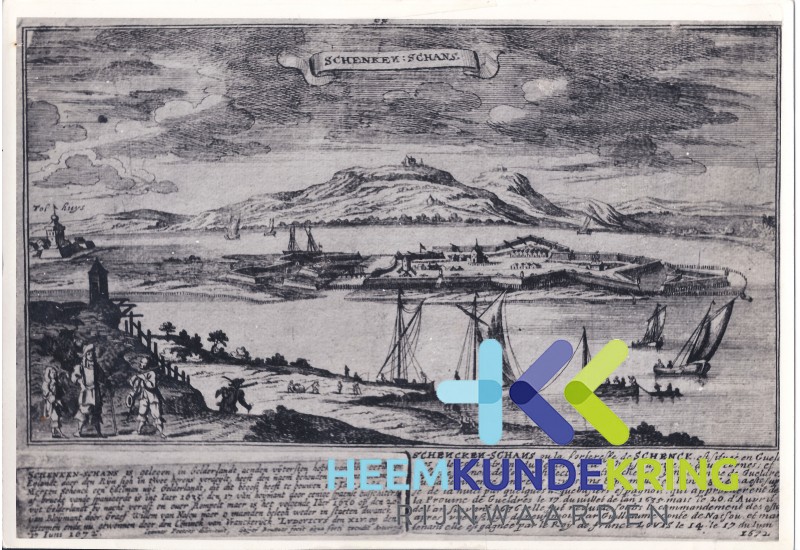 Prent Schenken schans en Tolhuys 1672